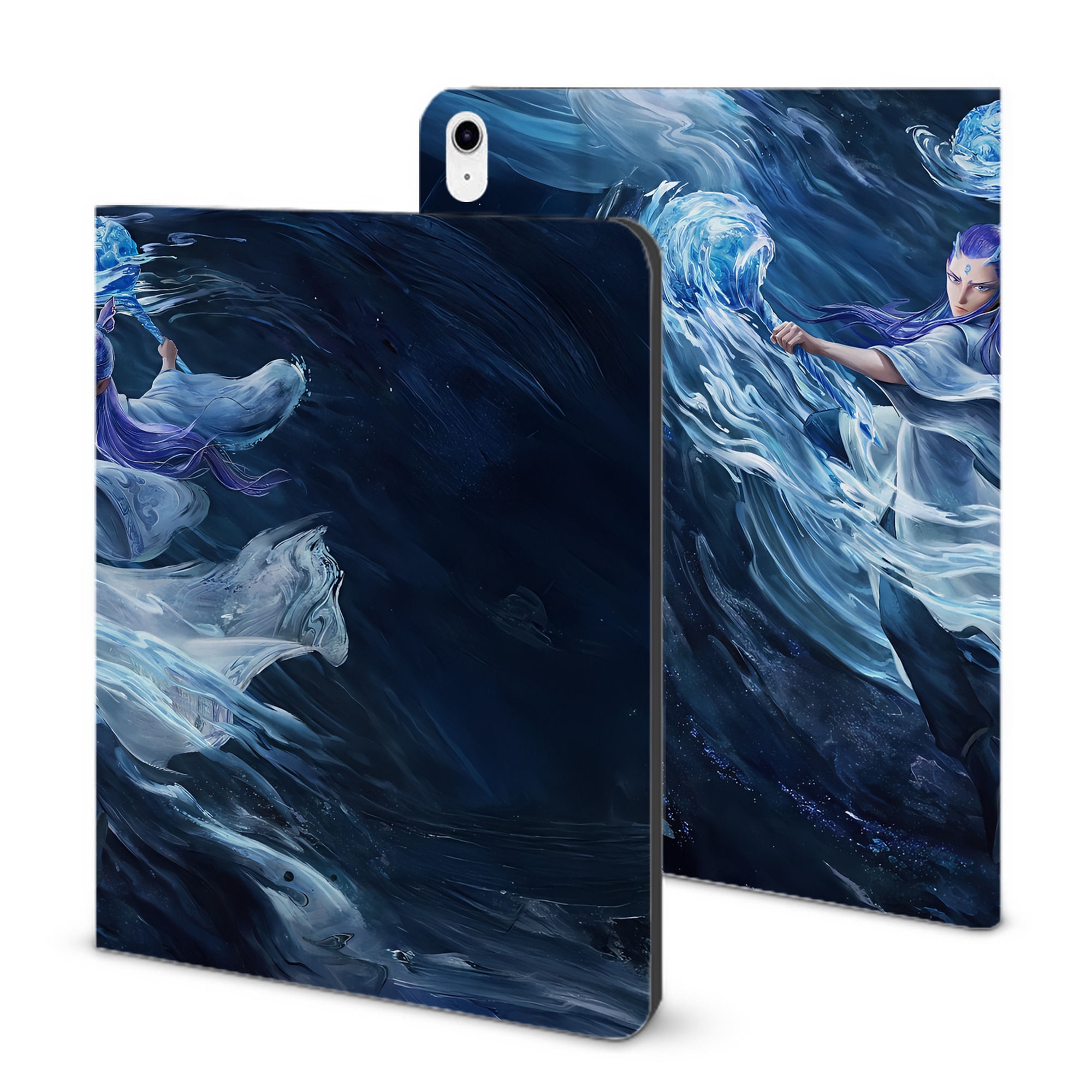 （画像用） Ne Zha 2 ナタ 魔童の大暴れ IPad ケース ブック型 PUレザー TPU 耐衝撃 軽量 薄型 ペン収納なし 全面保護 IPad 各モデル対応